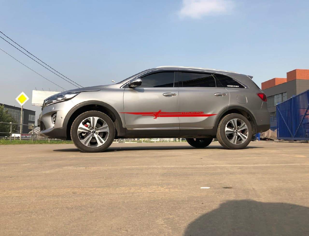 Vinyl Graphics Best Line Eagle design Decal Sticker Vinyl Side Racing Stripes Compatible with Kia Sorento