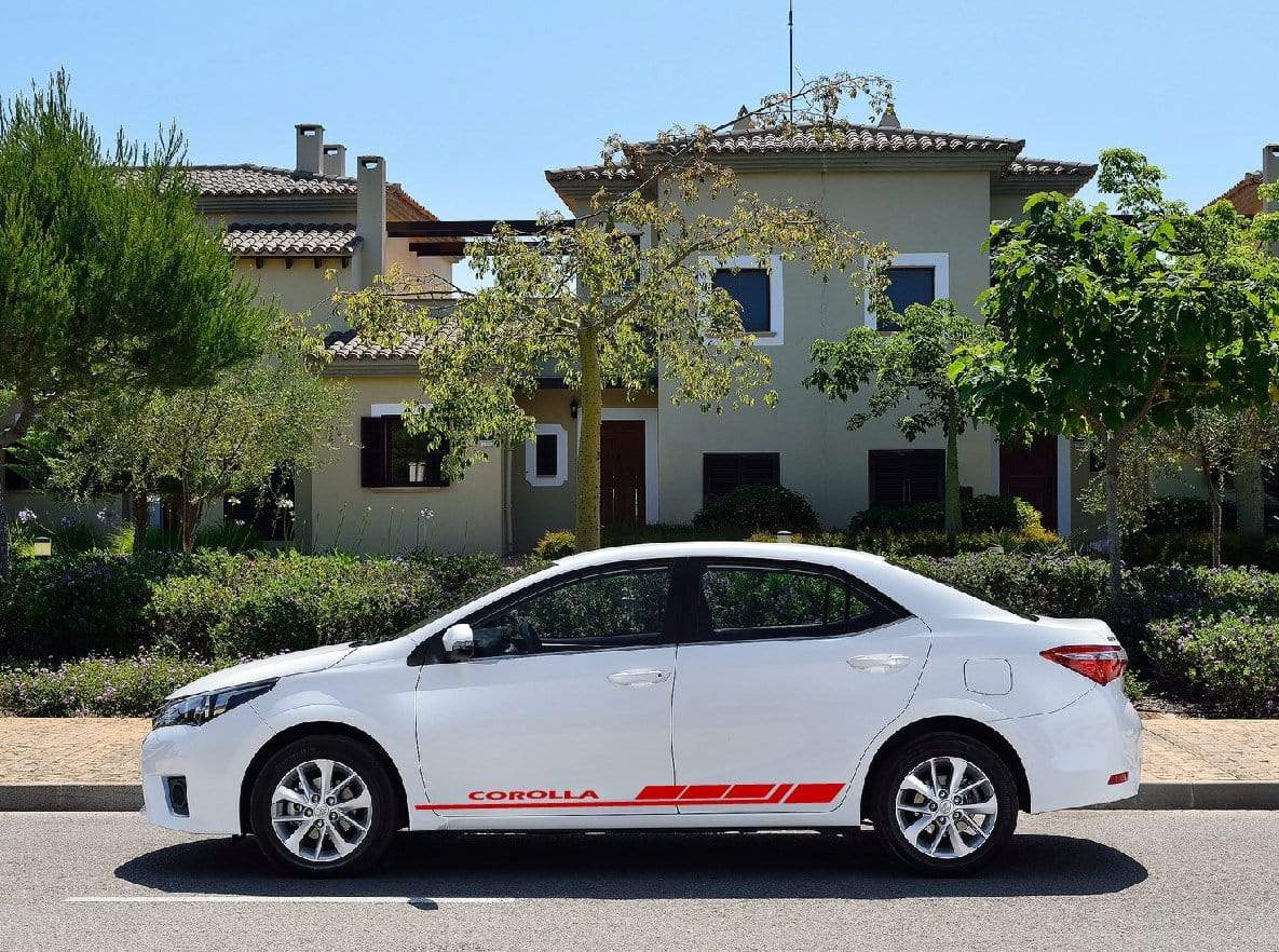Vinyl Graphics Block Graphic Gift Toyota Corolla Racing Stripes for Corolla car stickers decals