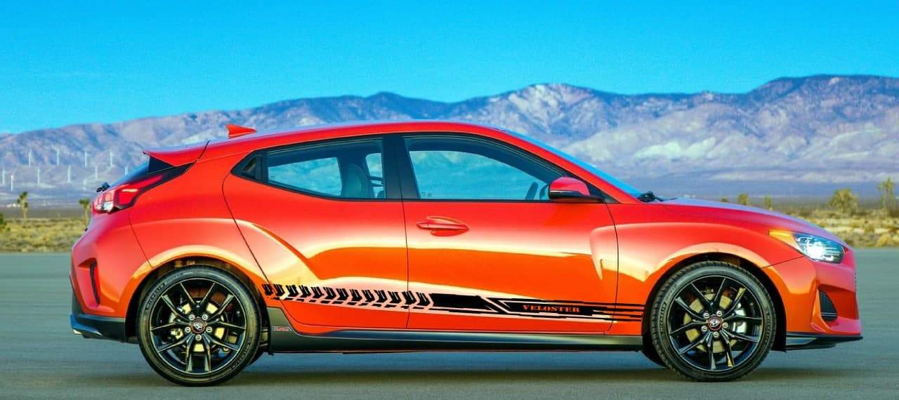 Vinyl Graphics Breeze Design Decal Sticker Vinyl Side Racing Stripes for Hyundai Veloster