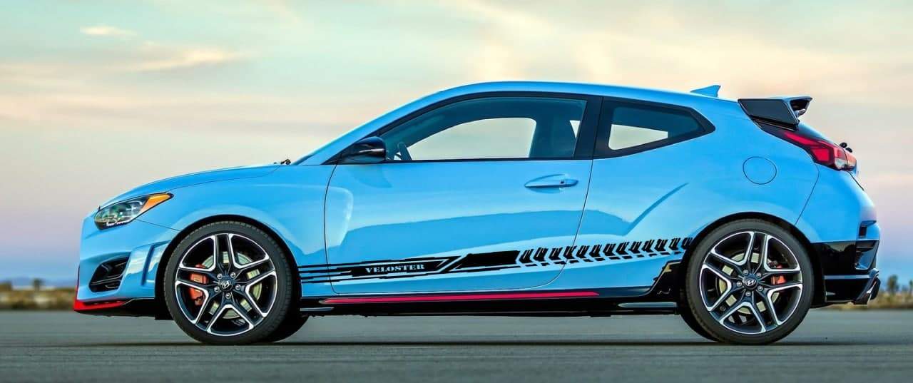 Vinyl Graphics Breeze Design Decal Sticker Vinyl Side Racing Stripes for Hyundai Veloster