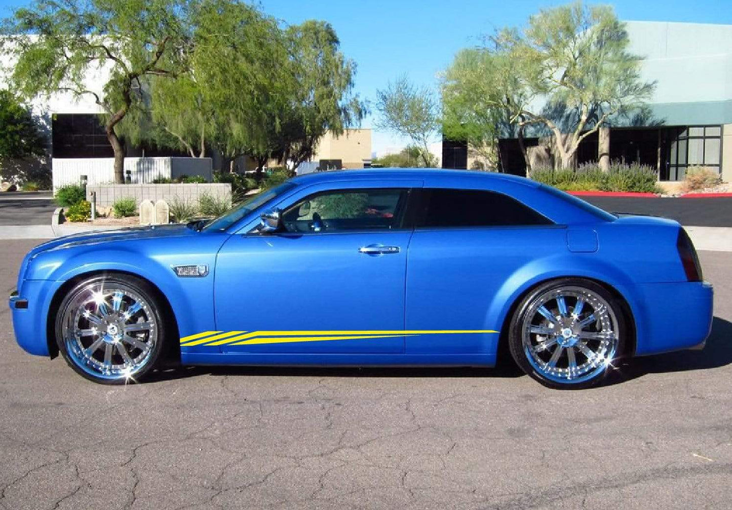 Premium Vinyl Sticker Compatible with Chrysler 300 300 S All Models Size Unique Figure Line Design Sticker Street Auto