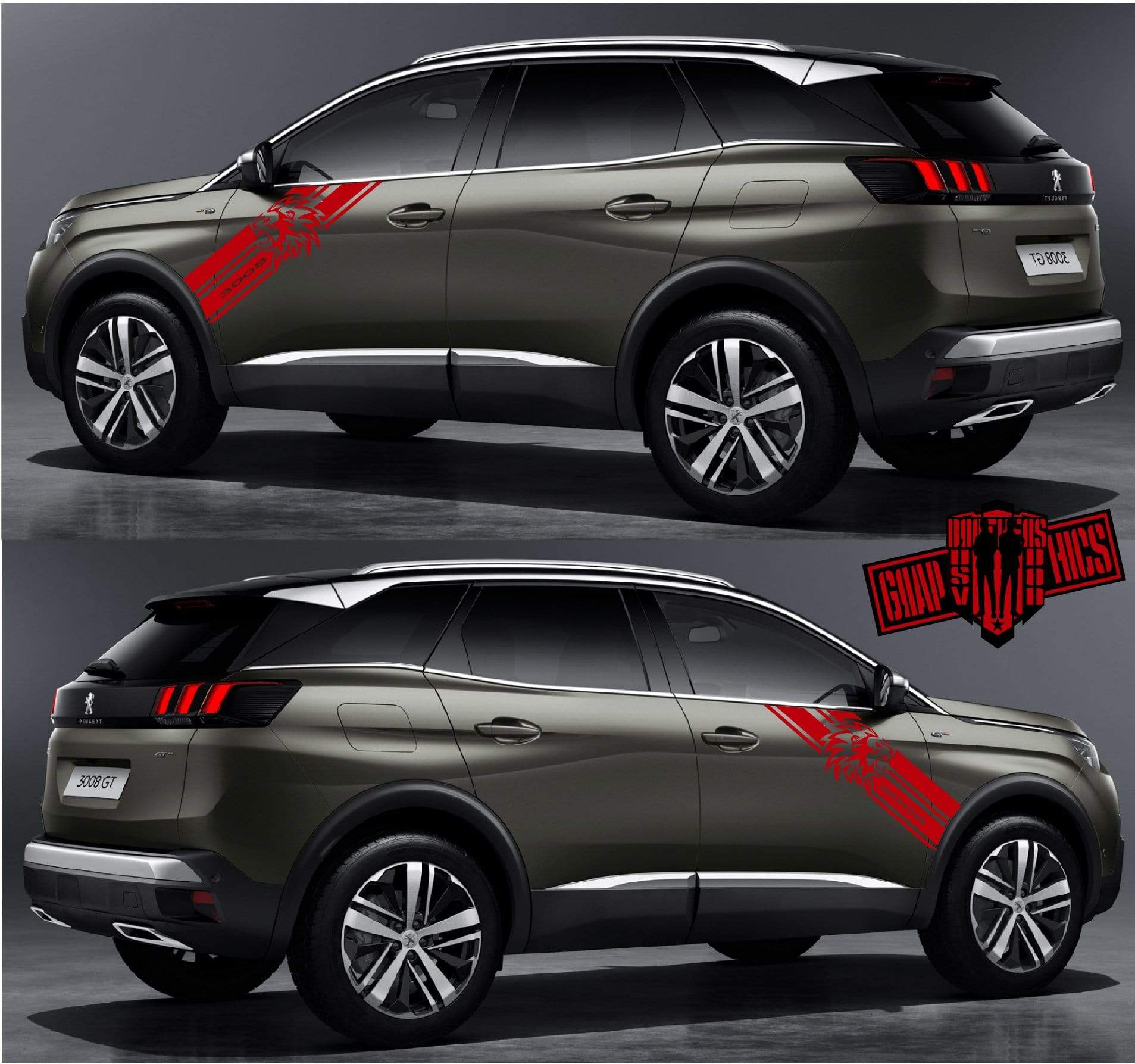 Custom Decal Vinyl Graphics Special Made for Peugeot 3008 - Brothers-Graphics