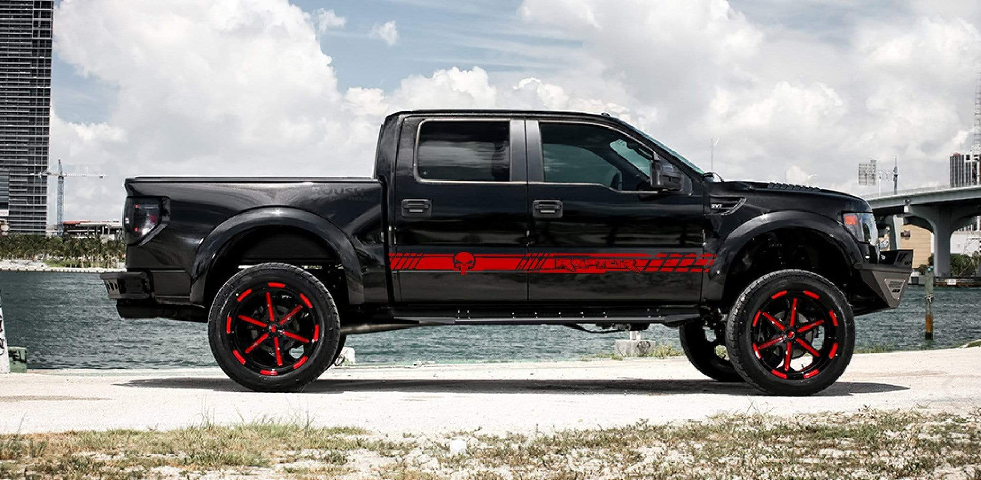 Decal Sticker Vinyl Side Racing Stripes fit Ford F-150 Raptor SVT Stickers