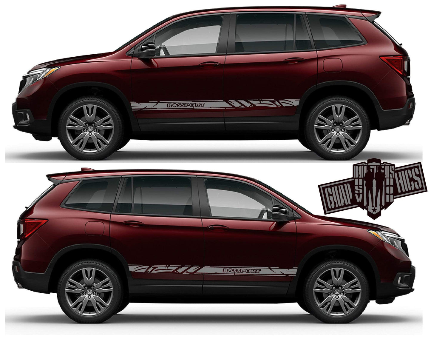 Decal Sticker Vinyl Side Racing Stripes for Honda Passport - Brothers-Graphics