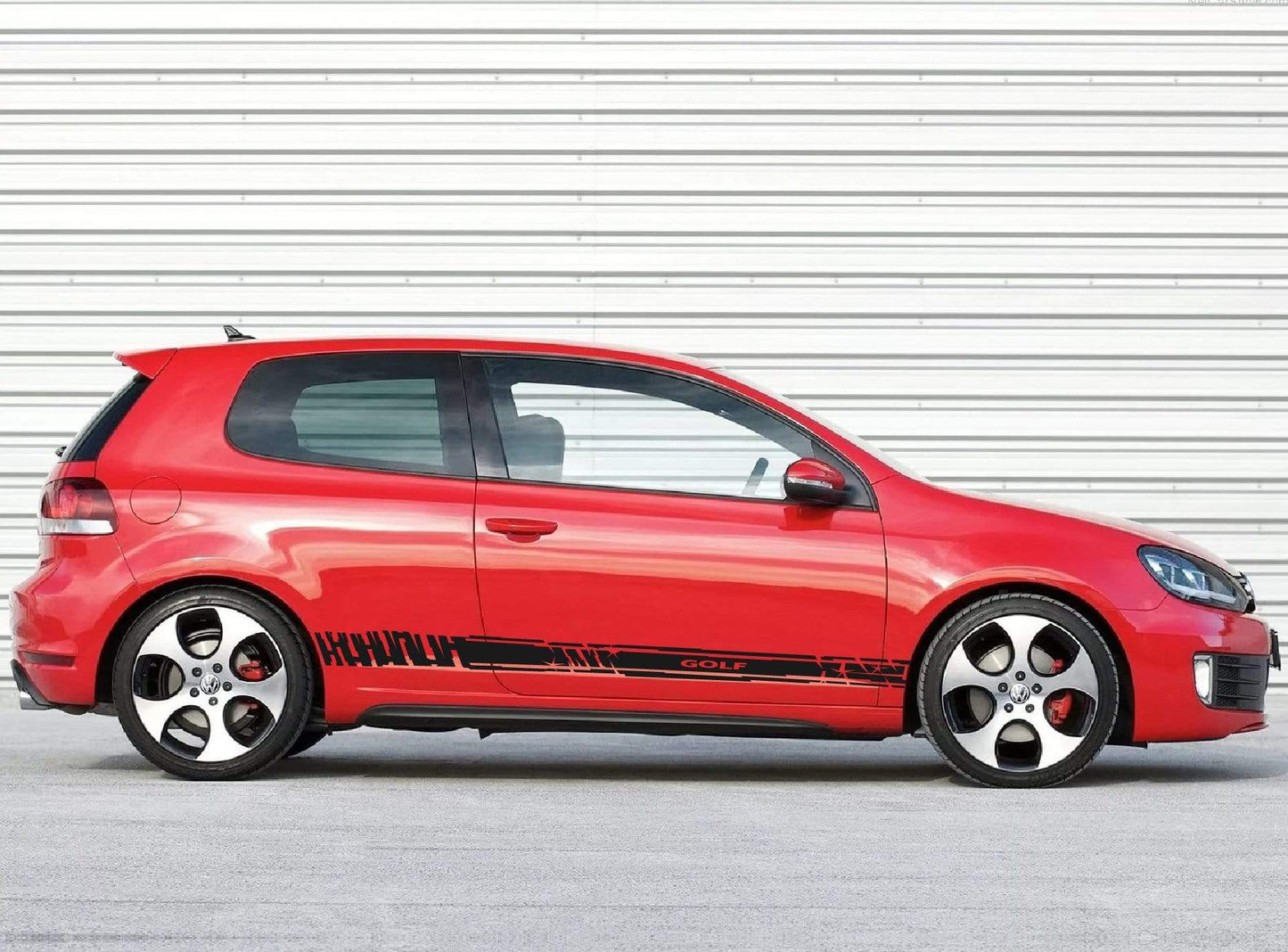 Decal Sticker Vinyl Side Racing Stripes for VW Golf
