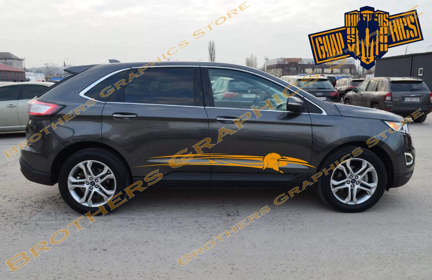 Premium Decals With Hood Aztec Graphics Compatible with Ford Edge BFF