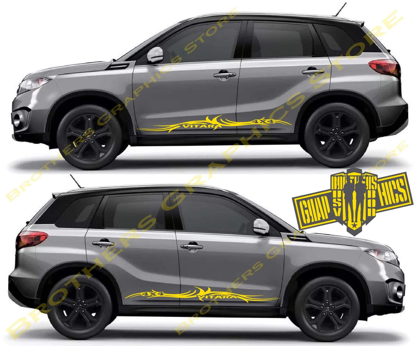 Graphics Racing Line Sticker Car Side Vinyl Stripe Fit Suzuki Vitara - Brothers-Graphics