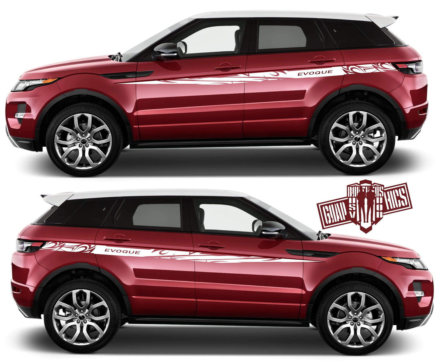 Graphics Racing Sticker Vinyl Stripe For Range Rover Evoque - Brothers-Graphics