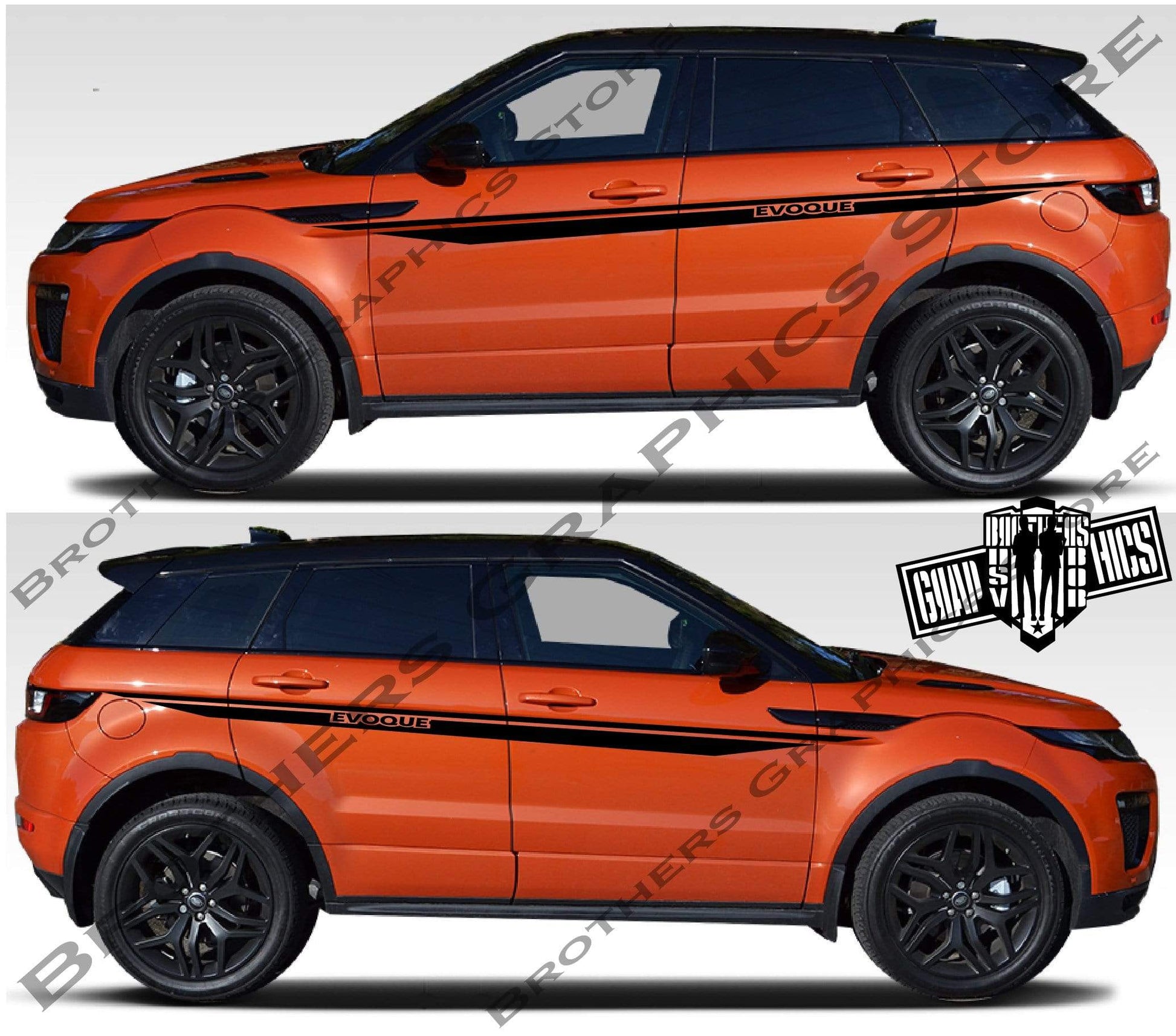 Graphics Sticker Car Side Vinyl Stripes For Range Rover Evoque - Brothers-Graphics