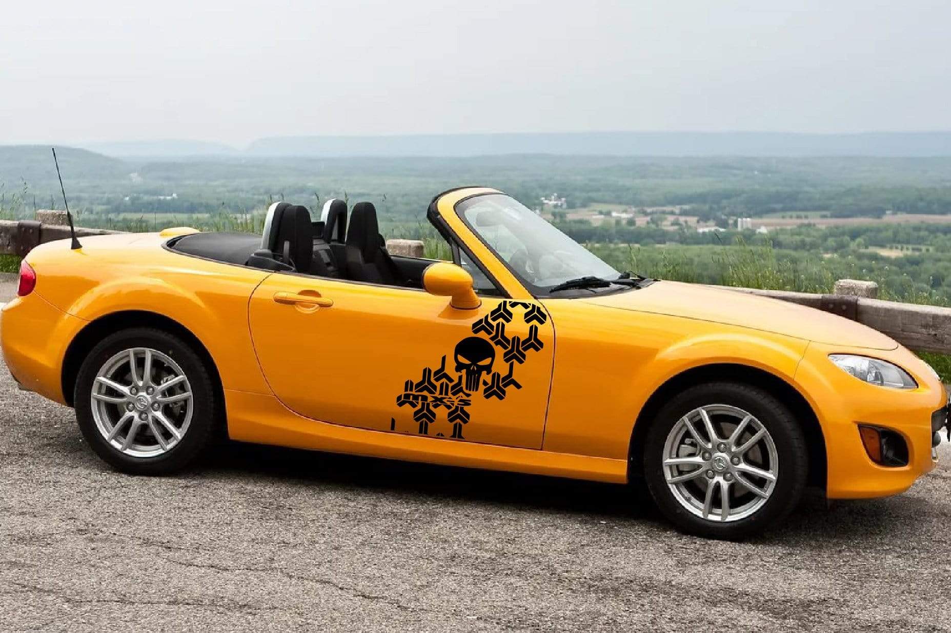 Premium Quality Stickers Compatible With Mazda MX-5 Style Design Car Styling Skull Graphics