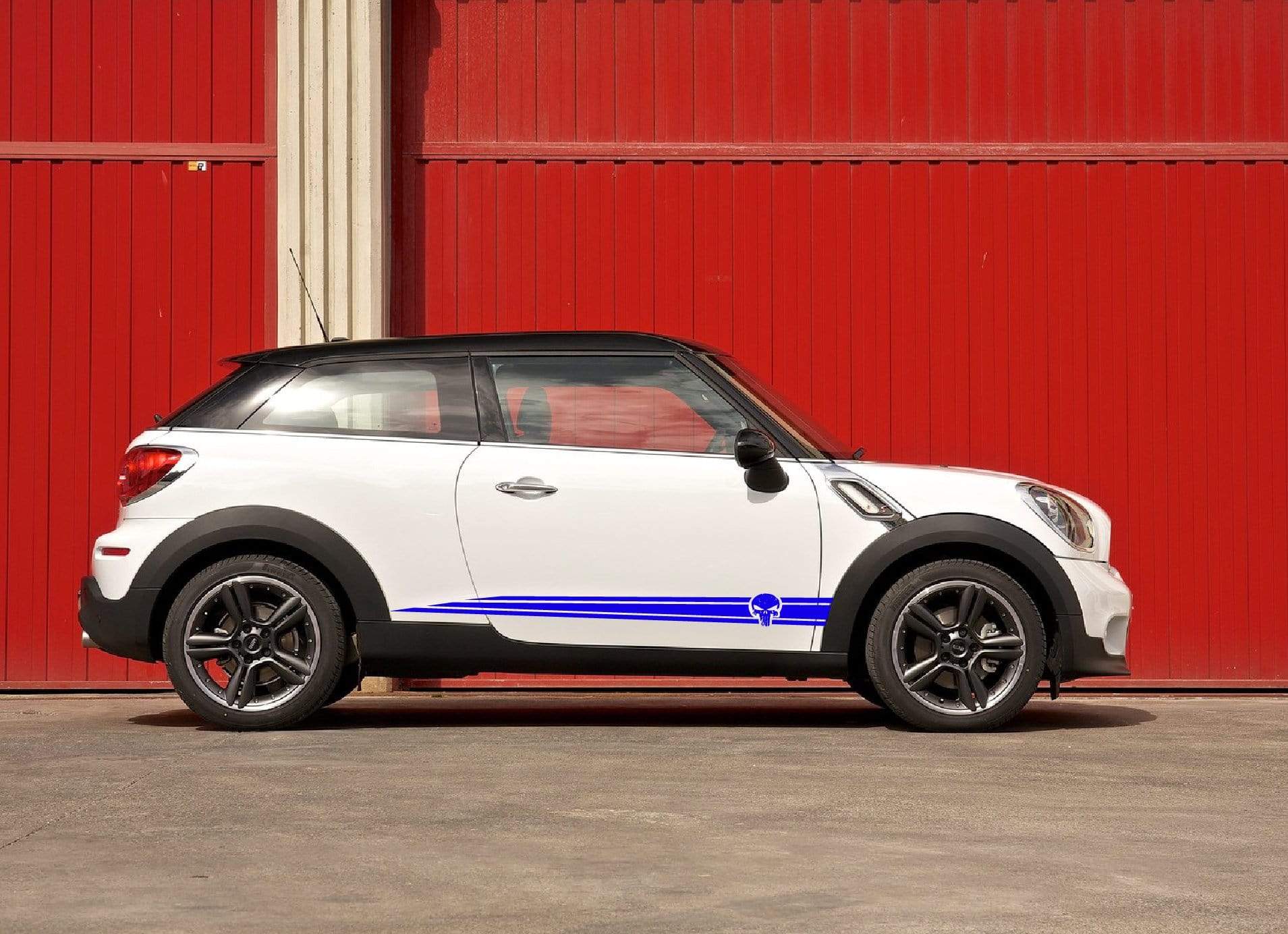 Premium Quality Vinyl Sticker fit Mini Cooper Skull line Design Automotive decals Clubman, John Cooper, Countryman