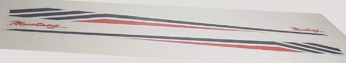 Sticker Compatible With Ford Mustang Finish Design Racing Line Style