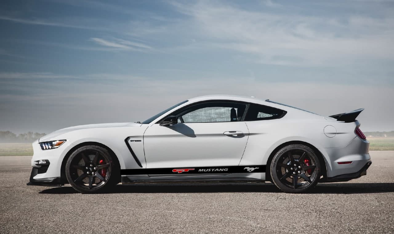 Vinyl Graphics NEW Design Custom Racing Line Stickers Car Side Vinyl Stripes For Ford Mustang