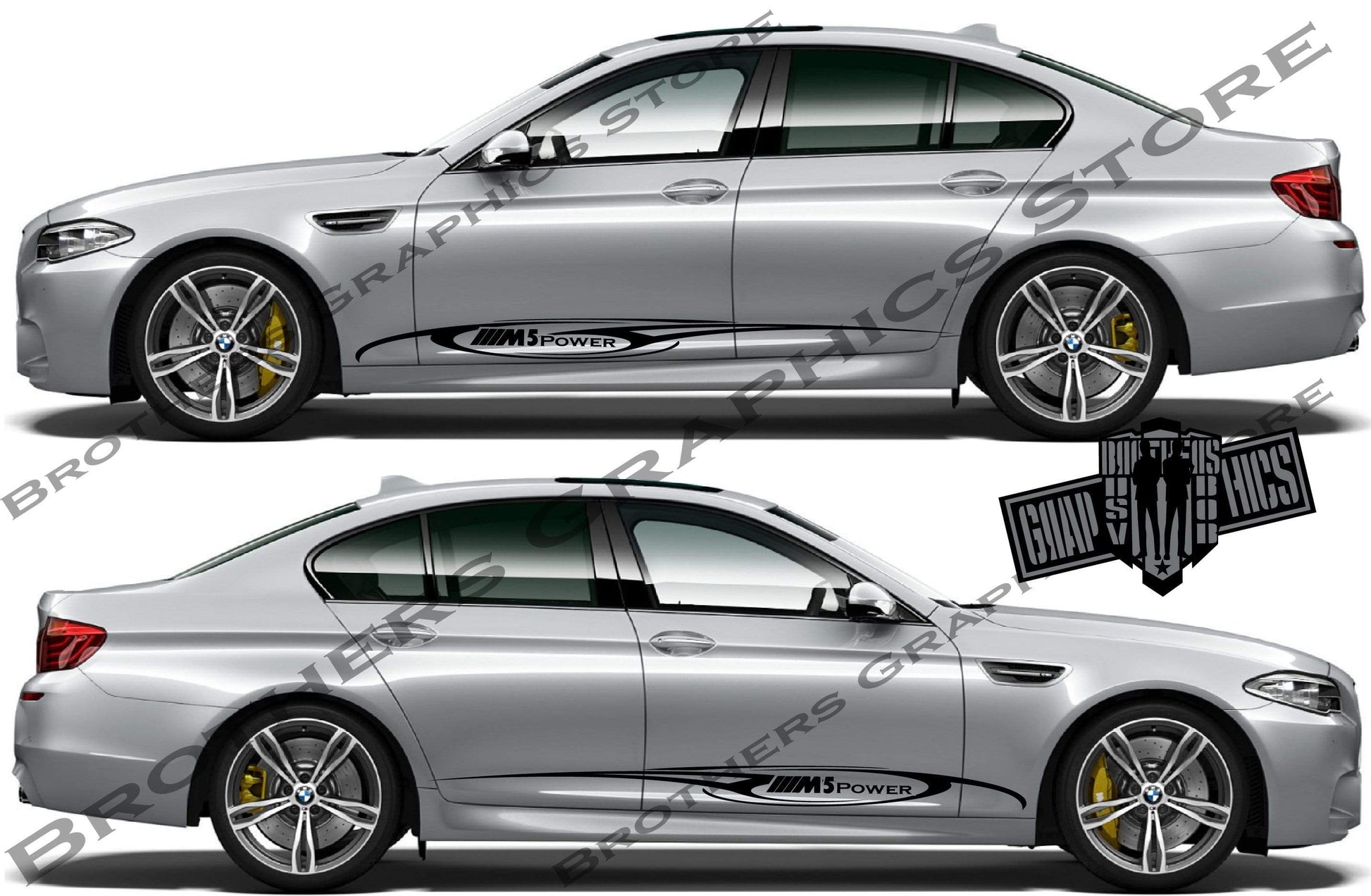Racing Line Sticker Car Side Vinyl Stripe For BMW M5 - Brothers-Graphics
