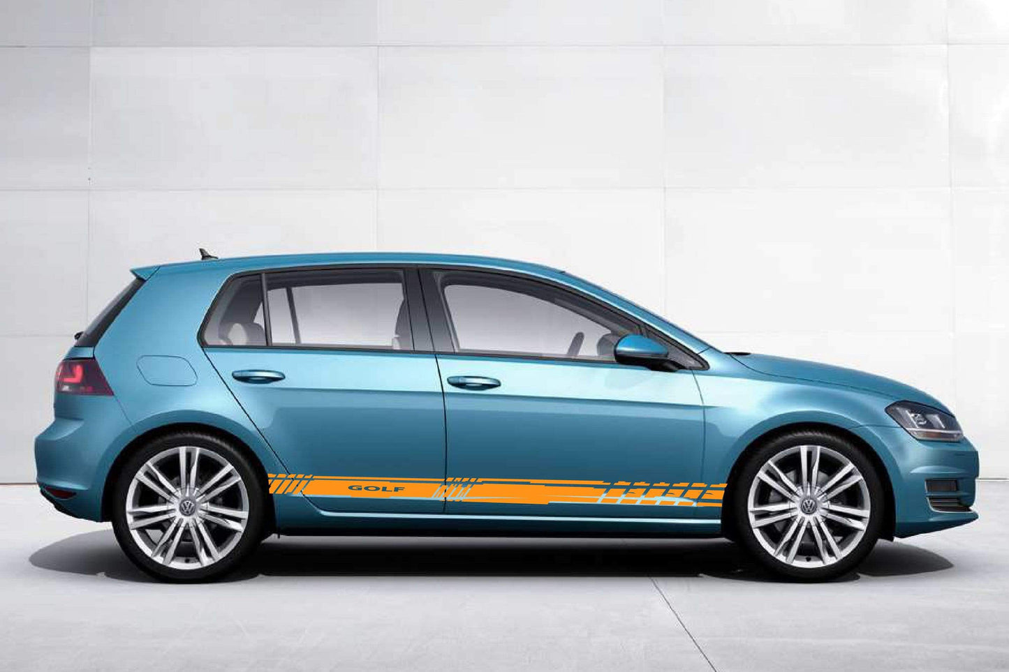 Set of Racing Side Stripes Decal Sticker Graphic Compatible with VW Golf