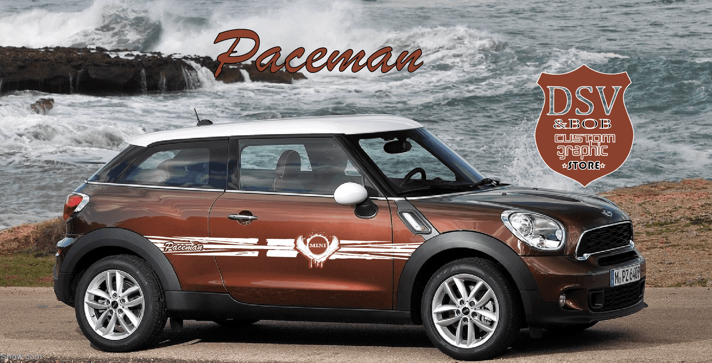 Side Stripe Decal Graphic Sticker Compatible with Mini Cooper, Clubman, John Cooper, Countryman