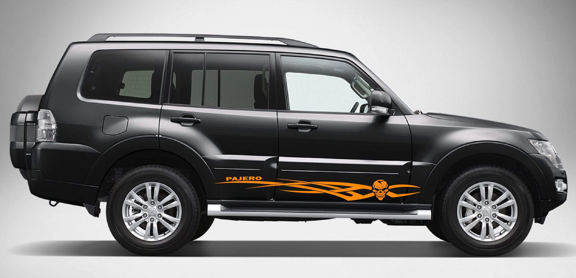 Premium Quality Stickers Compatible with Mitsubishi Pajero Skull Tribal Design Decorative decals