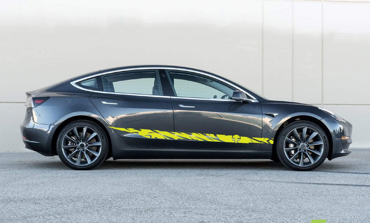 Premium Stickers Compatible with Tesla 3 | Tesla X Stickers | Tesla Y Stickers Tesla S Skull Design