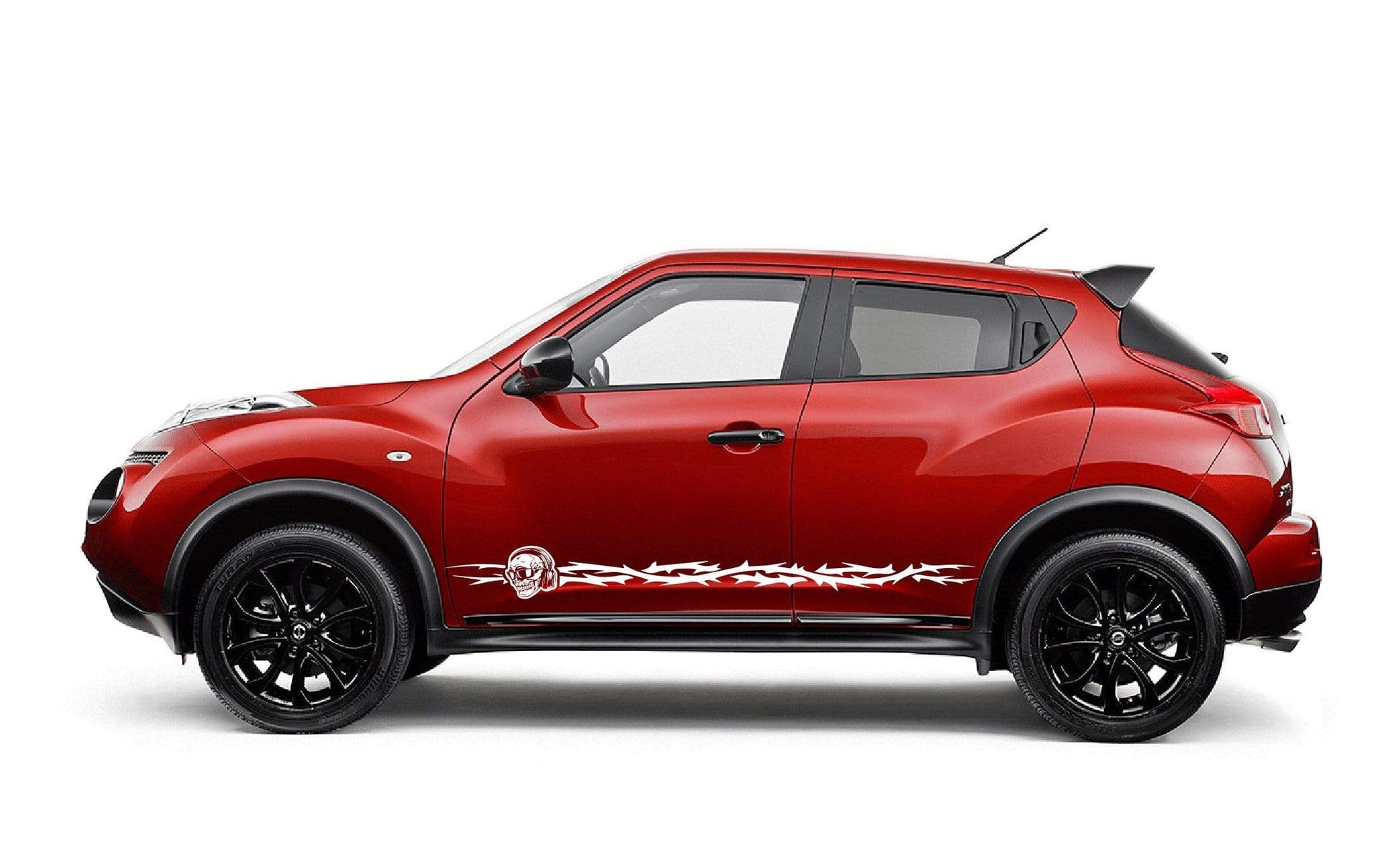Premium Vinyl Sticker Compatible With Nissan Juke Style Skull Design