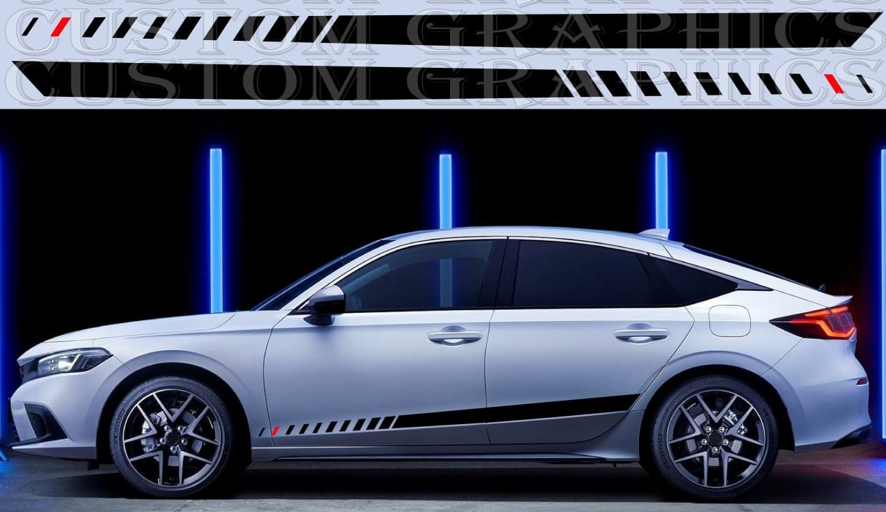 Vinyl Graphics Sticker Compatible with Honda Civic, All Models Unique Design
