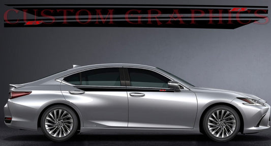 Vinyl Graphics Stickers Compatible with Lexus ES 2 Color Classic Design