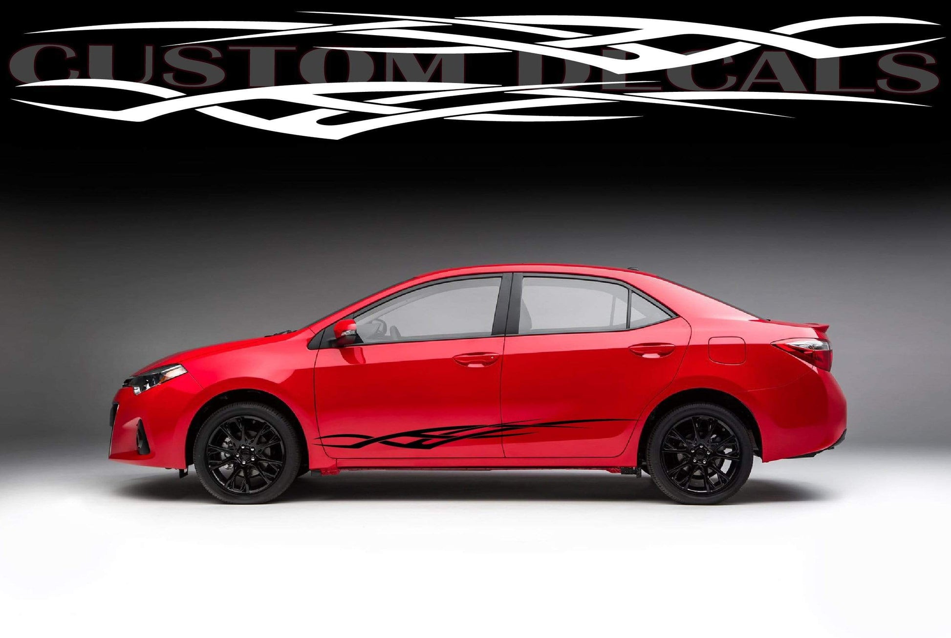 Vinyl Graphics Tribal Line Graphic Gift Toyota Corolla Racing Stripes for Corolla car stickers decals