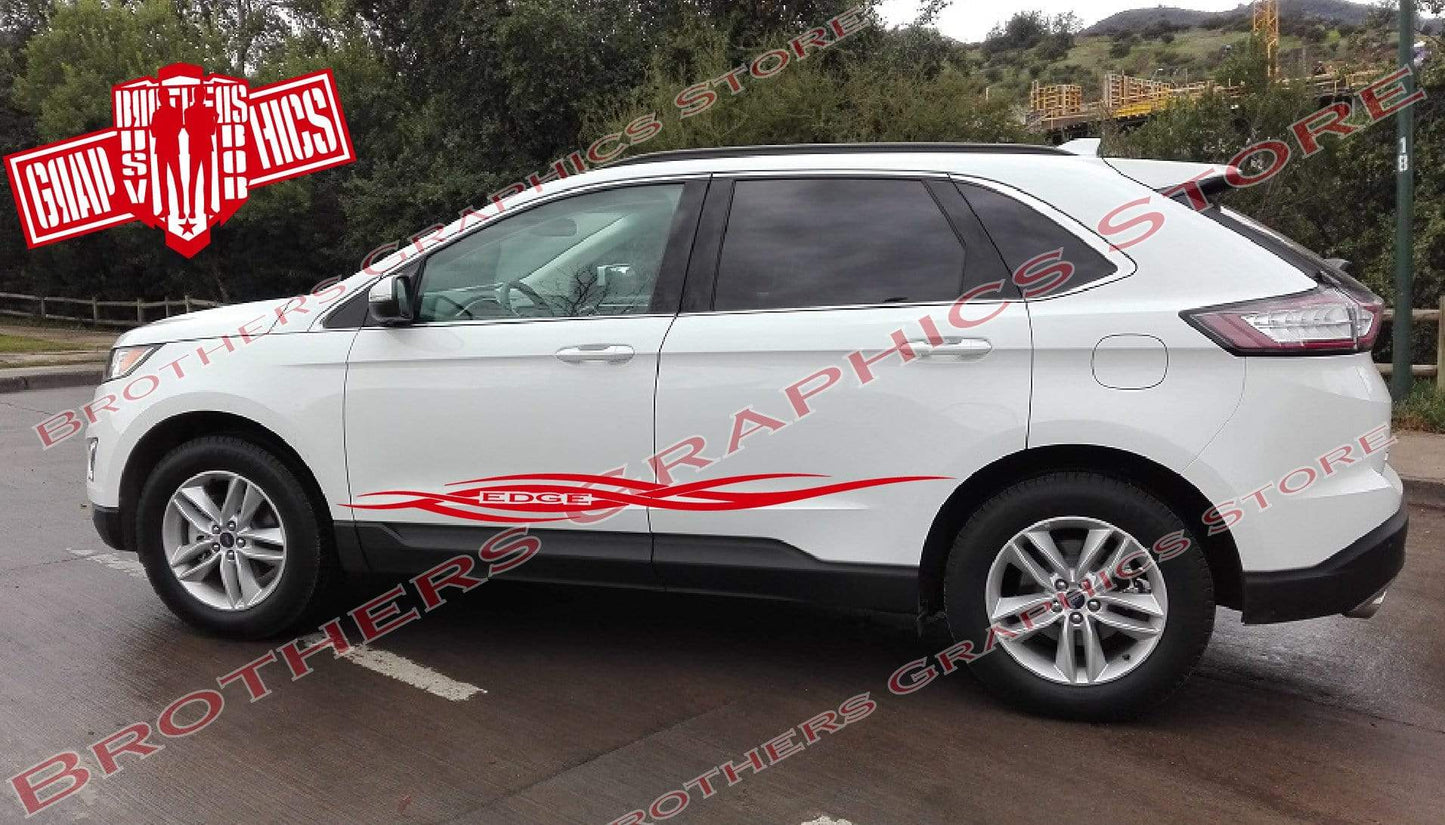 Premium Vinyl Stickers Compatible With Ford Edge Tribal Design BFF