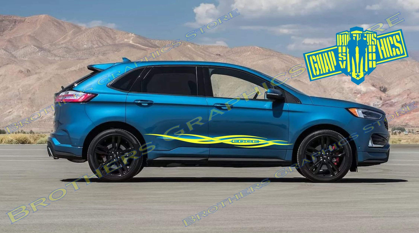 Premium Vinyl Stickers Compatible With Ford Edge Tribal Design BFF