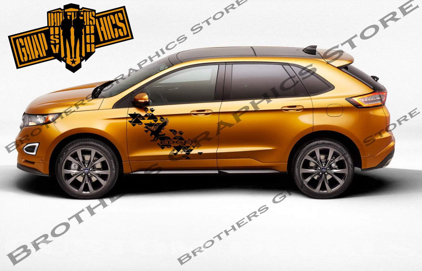 Premium Vinyl Decals Compatible With Ford Edge Style Eagle Design