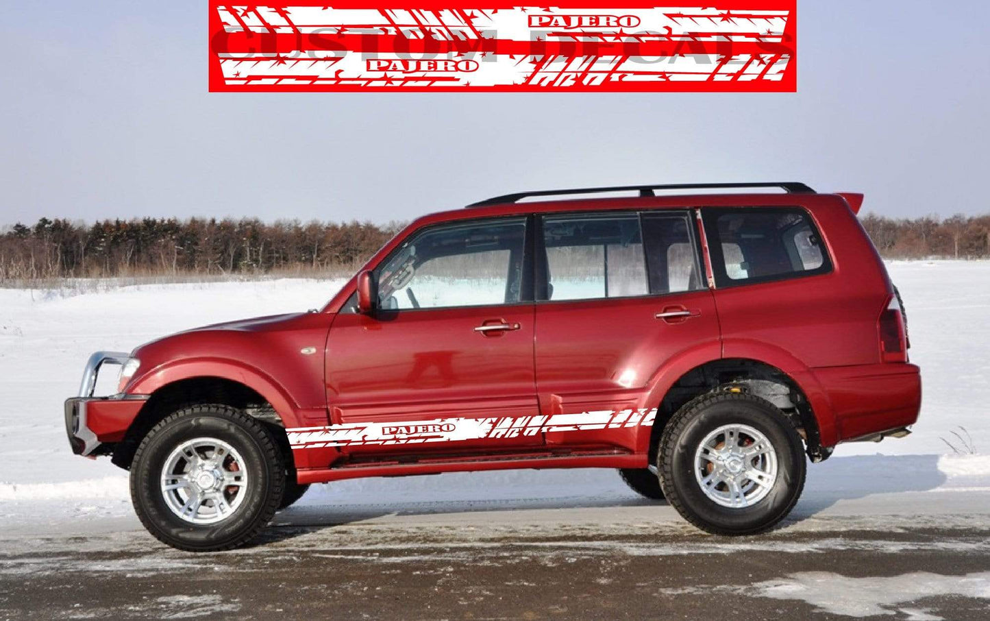Premium Quality Stickers Compatible with Mitsubishi Pajero Stylish Name Design BFF