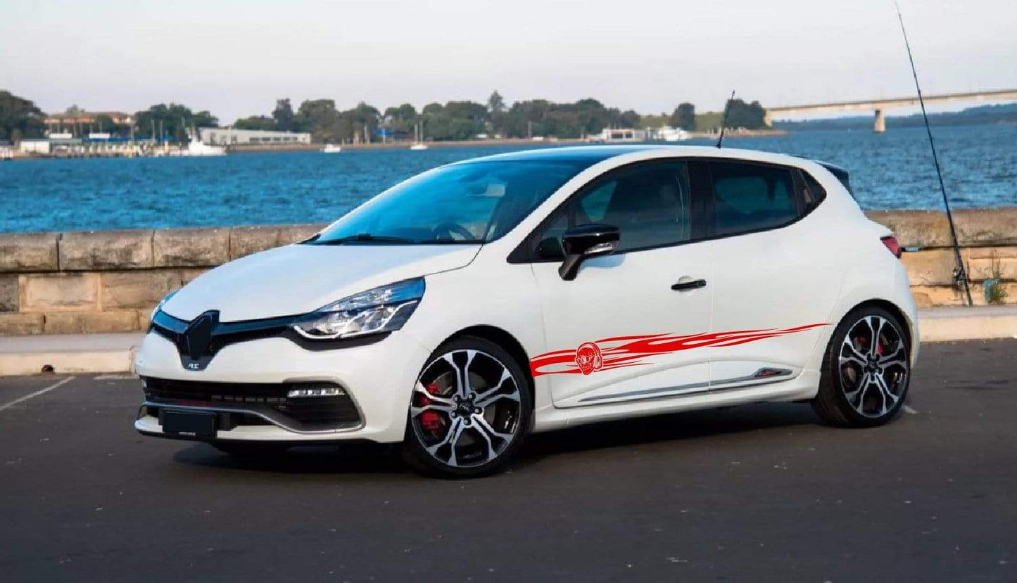 Unique Skull Graphic Gift renault stickers Racing Stripes for Renault Clio