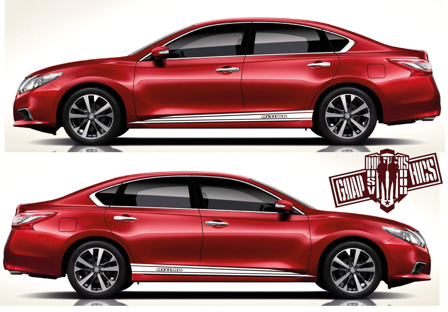 Vinyl Decals Graphics Custom Stickers Side For Nissan Altima - Brothers-Graphics