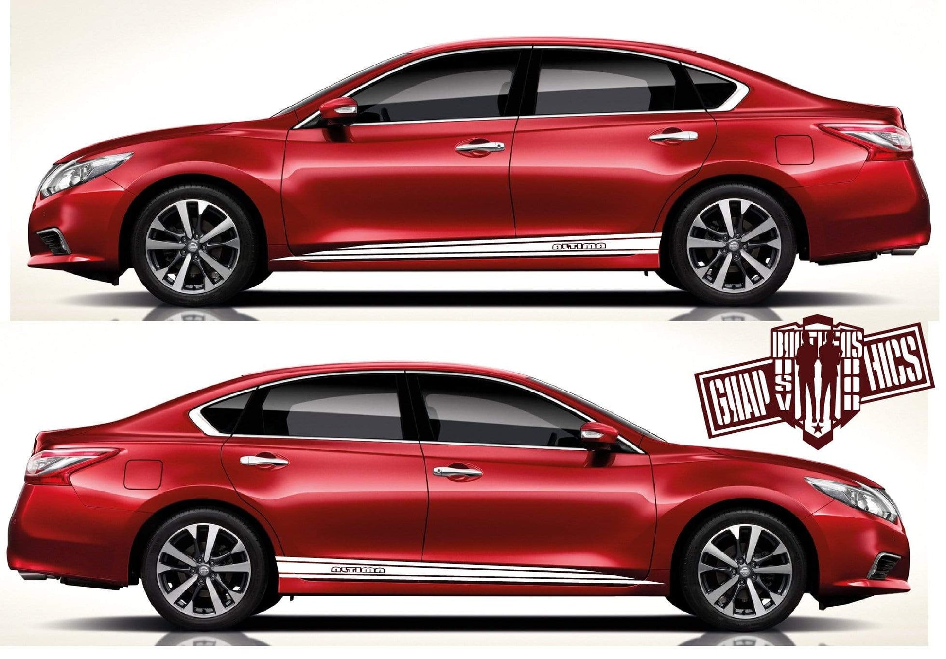 Vinyl Decals Graphics Custom Stickers Side For Nissan Altima - Brothers-Graphics