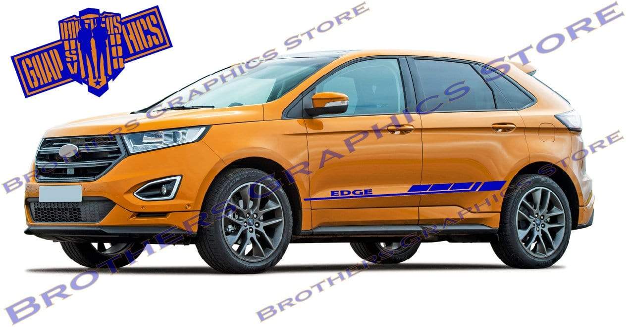 Premium Vinyl Stickers Compatible With Ford Edge Style Design Block Design