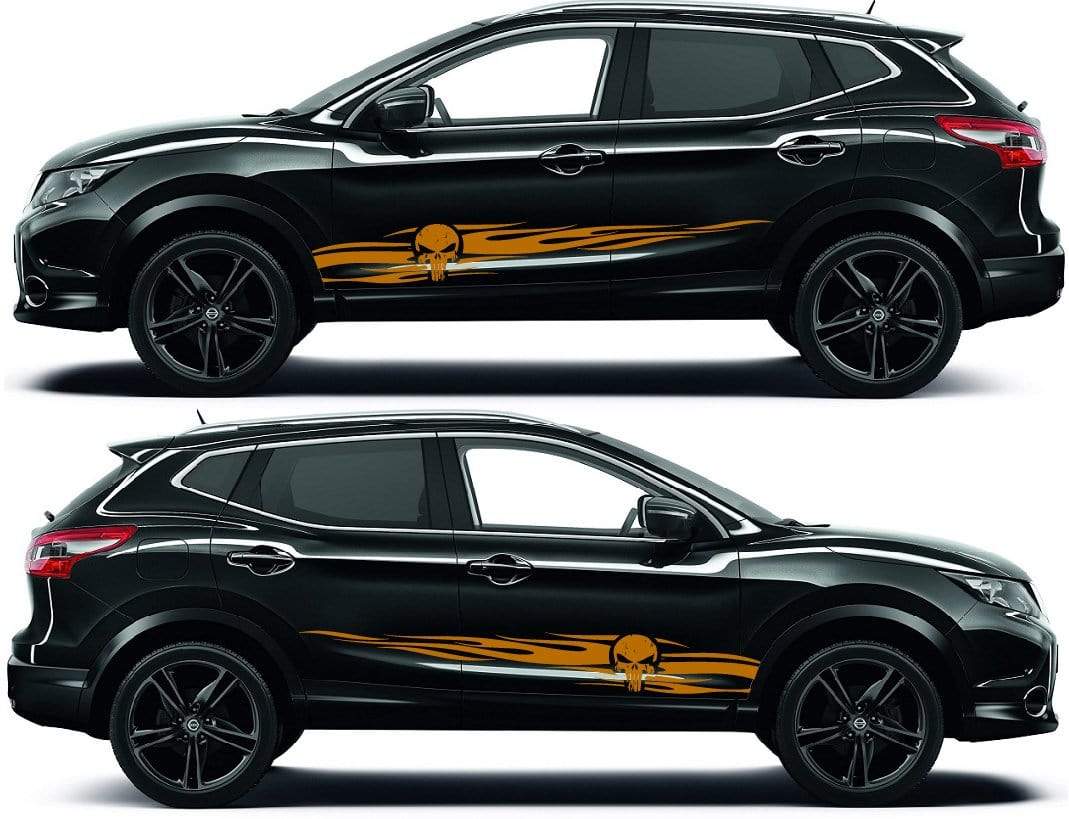 Vinyl Graphics Unique Stickers Skull Decals For Nissan Qashqai