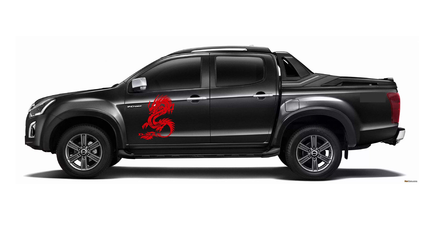 Premium Vinyl Stickers Compatible With Isuzu D-Max Dragon design Decorative car decals Car decals, 
Vinyl car stickers, 
Automotive decals, 
Custom car stickers, 
Car styling decals, 
Graphic car stickers,  
Decorative car decals, 
Car Styling, 
Premium Quality, 
Personalized Design, 
Vehicle Enhancement, 
Sticker Street Auto, 
Stylish Exclusive, 
Easy Application, 
Worldwide Delivery