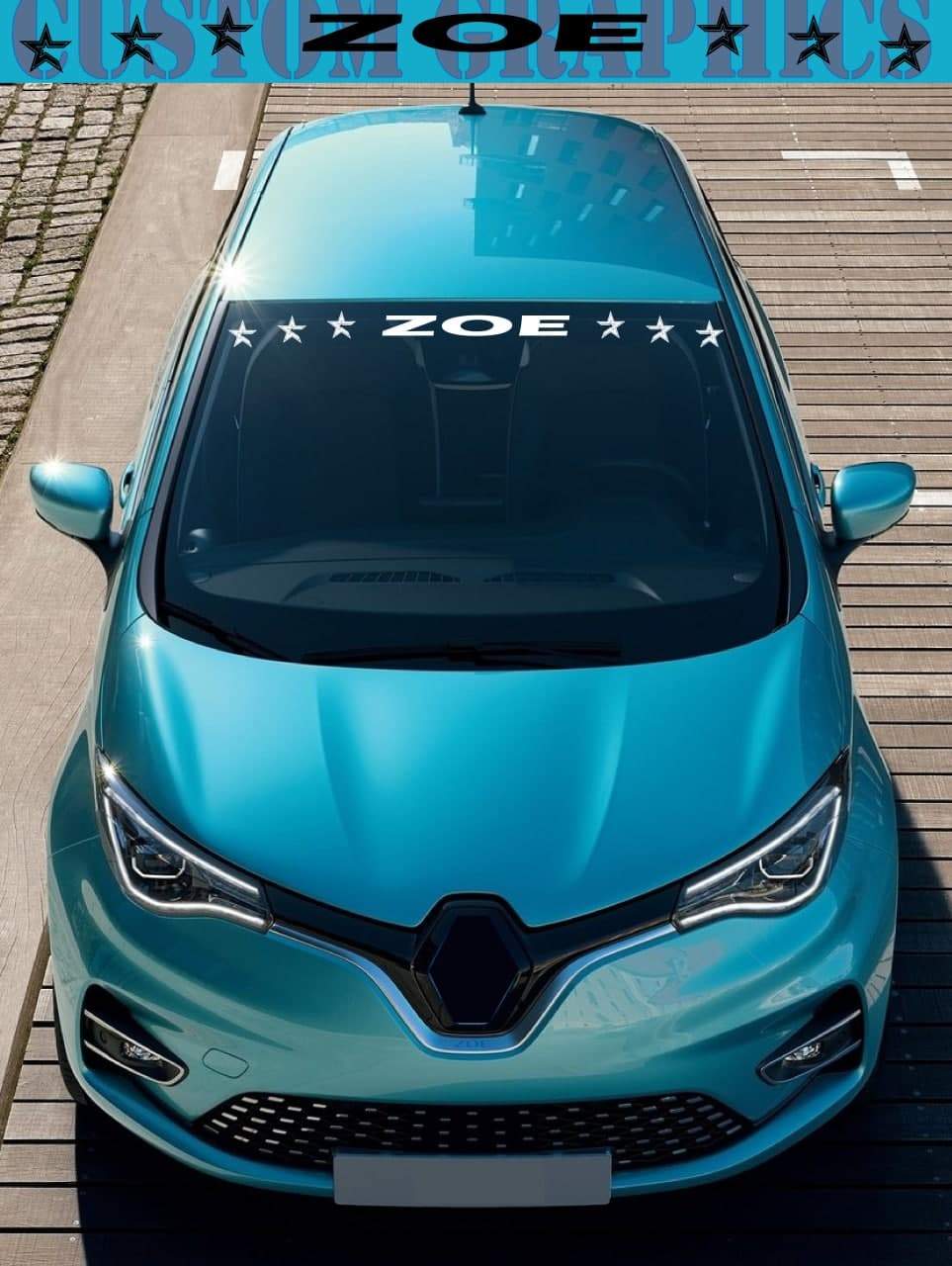 Vinyl Graphics Window Design Graphic Compatible with Renault Zoe
